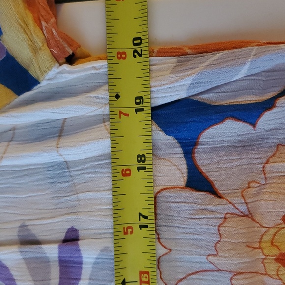 Fat Face Floral Blouse Top Size 6 Summer Flowy Button Closure Colorful Pattern - Picture 10 of 11